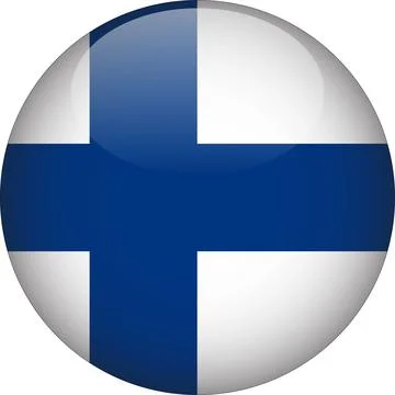 3D Rounded Country  Flag Button Vector Stock Illustration