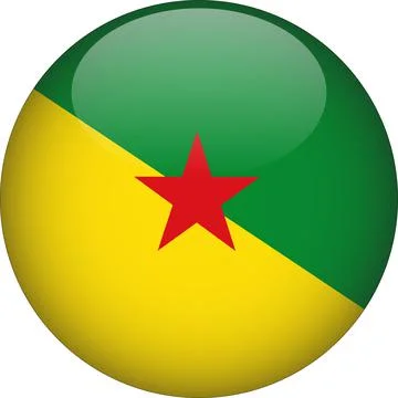 3D Rounded Country  Flag Button Vector Stock Illustration