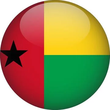 3D Rounded Country  Flag Button Vector Stock Illustration