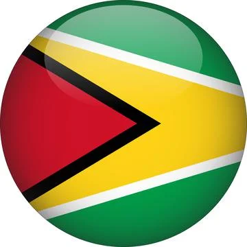 3D Rounded Country  Flag Button Vector Stock Illustration