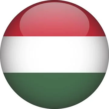 3D Rounded Country  Flag Button Vector Stock Illustration