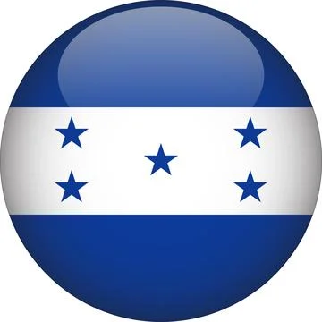 3D Rounded Country  Flag Button Vector Stock Illustration