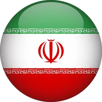 3D Rounded Country  Flag Button Vector Stock Illustration