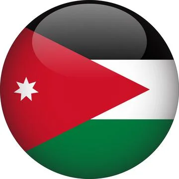 3D Rounded Country  Flag Button Vector Stock Illustration