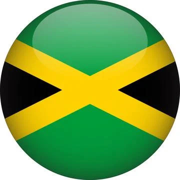 3D Rounded Country  Flag Button Vector Stock Illustration