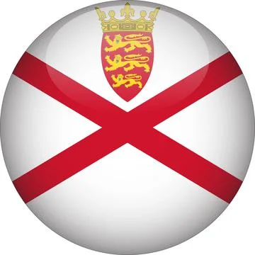 3D Rounded Country  Flag Button Vector Stock Illustration