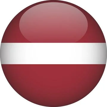 3D Rounded Country  Flag Button Vector Stock Illustration