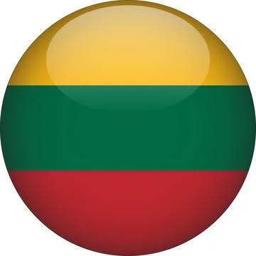3D Rounded Country  Flag Button Vector Stock Illustration