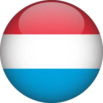 3D Rounded Country  Flag Button Vector Illustrazione stock