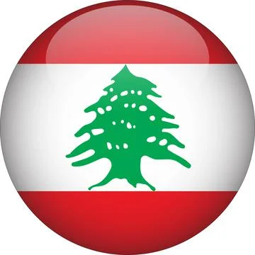 3D Rounded Country  Flag Button Vector Stock Illustration