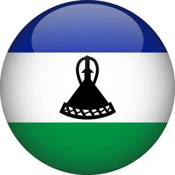 3D Rounded Country  Flag Button Vector Stock Illustration