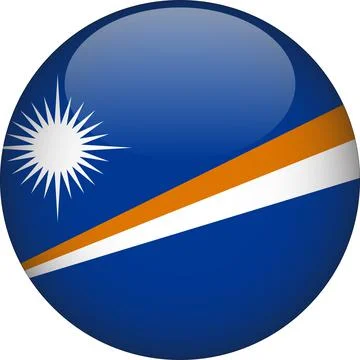 3D Rounded Country  Flag Button Vector Stock Illustration