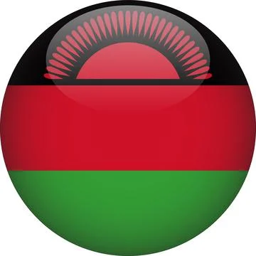 3D Rounded Country  Flag Button Vector Stock Illustration