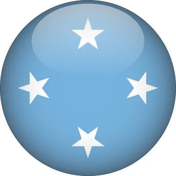 3D Rounded Country  Flag Button Vector Stock Illustration