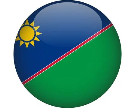 3D Rounded Country  Flag Button Vector Stock Illustration