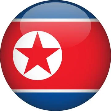 3D Rounded Country  Flag Button Vector Stock Illustration