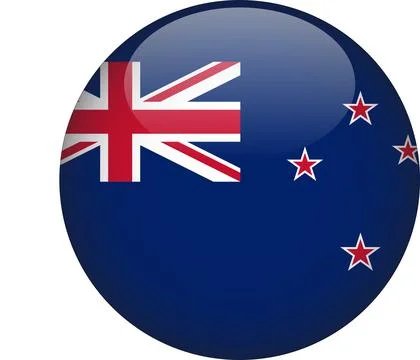 3D Rounded Country  Flag Button Vector Stock Illustration