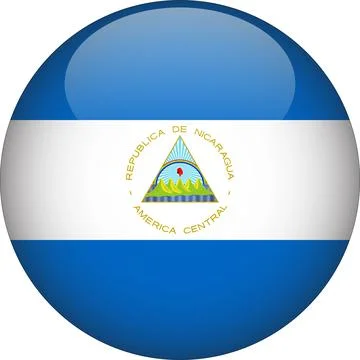 3D Rounded Country  Flag Button Vector Stock Illustration