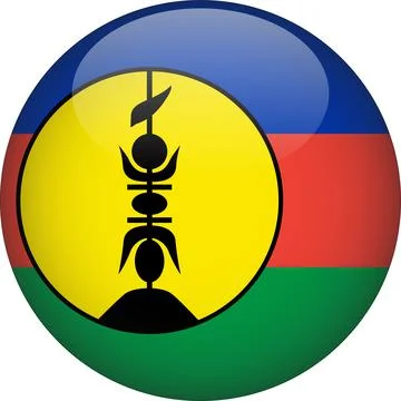 3D Rounded Country  Flag Button Vector Stock Illustration