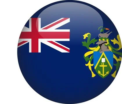 3D Rounded Country  Flag Button Vector Stock Illustration