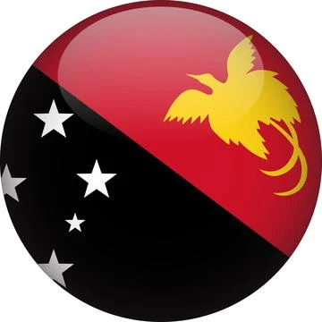 3D Rounded Country  Flag Button Vector Stock Illustration