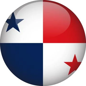3D Rounded Country  Flag Button Vector Stock Illustration