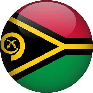 3D Rounded Country  Flag Button Vector Illustrazione stock