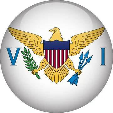 3D Rounded Country  Flag Button Vector Stock Illustration