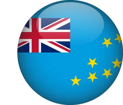 3D Rounded Country  Flag Button Vector Stock Illustration