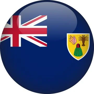 3D Rounded Country  Flag Button Vector Stock Illustration