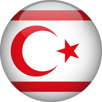 3D Rounded Country  Flag Button Vector Stock Illustration