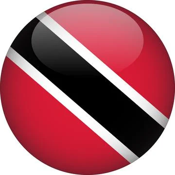 3D Rounded Country  Flag Button Vector Stock Illustration