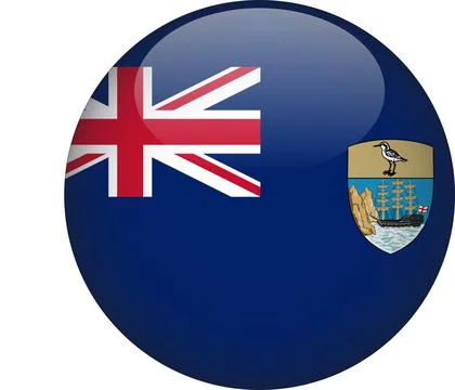 3D Rounded Country  Flag Button Vector Stock Illustration