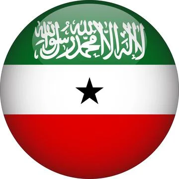 3D Rounded Country  Flag Button Vector Stock Illustration