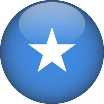 3D Rounded Country  Flag Button Vector Stock Illustration