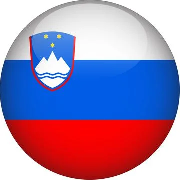 3D Rounded Country  Flag Button Vector Stock Illustration