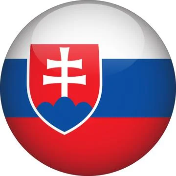 3D Rounded Country  Flag Button Vector Stock Illustration