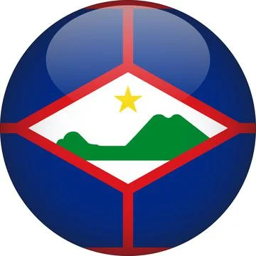 3D Rounded Country  Flag Button Vector Stock Illustration