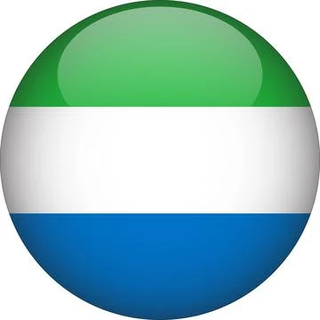 3D Rounded Country  Flag Button Vector Stock Illustration