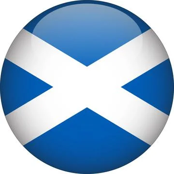 3D Rounded Country  Flag Button Vector Stock Illustration