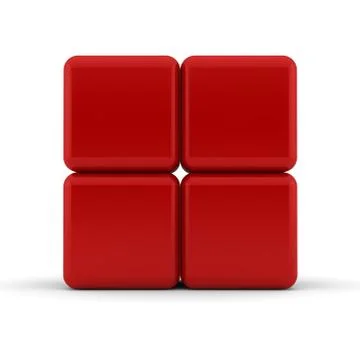 3d rounded cubes abstract background Stock Illustration