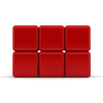 3d rounded cubes abstract background Stock Illustration