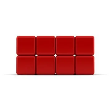 3d rounded cubes abstract background Stock Illustration