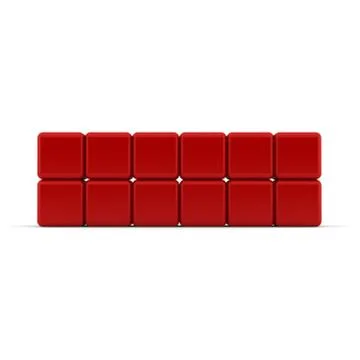 3d rounded cubes abstract background Stock Illustration