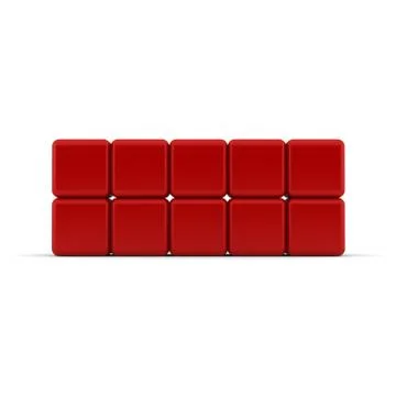 3d rounded cubes abstract background Stock Illustration