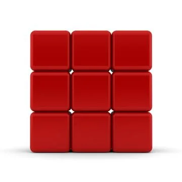 3d rounded cubes abstract background Stock Illustration