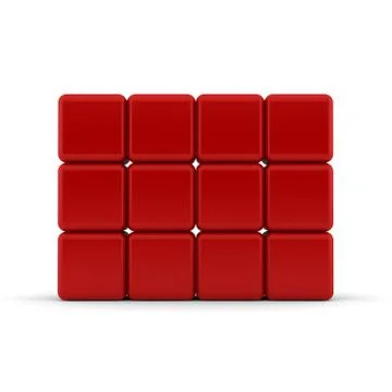3d rounded cubes abstract background Stock Illustration
