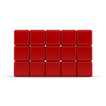 3d rounded cubes abstract background Stock Illustration