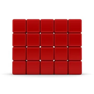 3d rounded cubes abstract background Stock Illustration