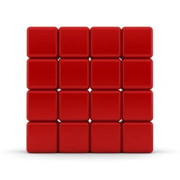 3d rounded cubes abstract background Stock Illustration